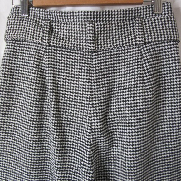 Free Press Clothing Dress Pants Houndstooth Black White Cuffed Size Small - Picture 10 of 10